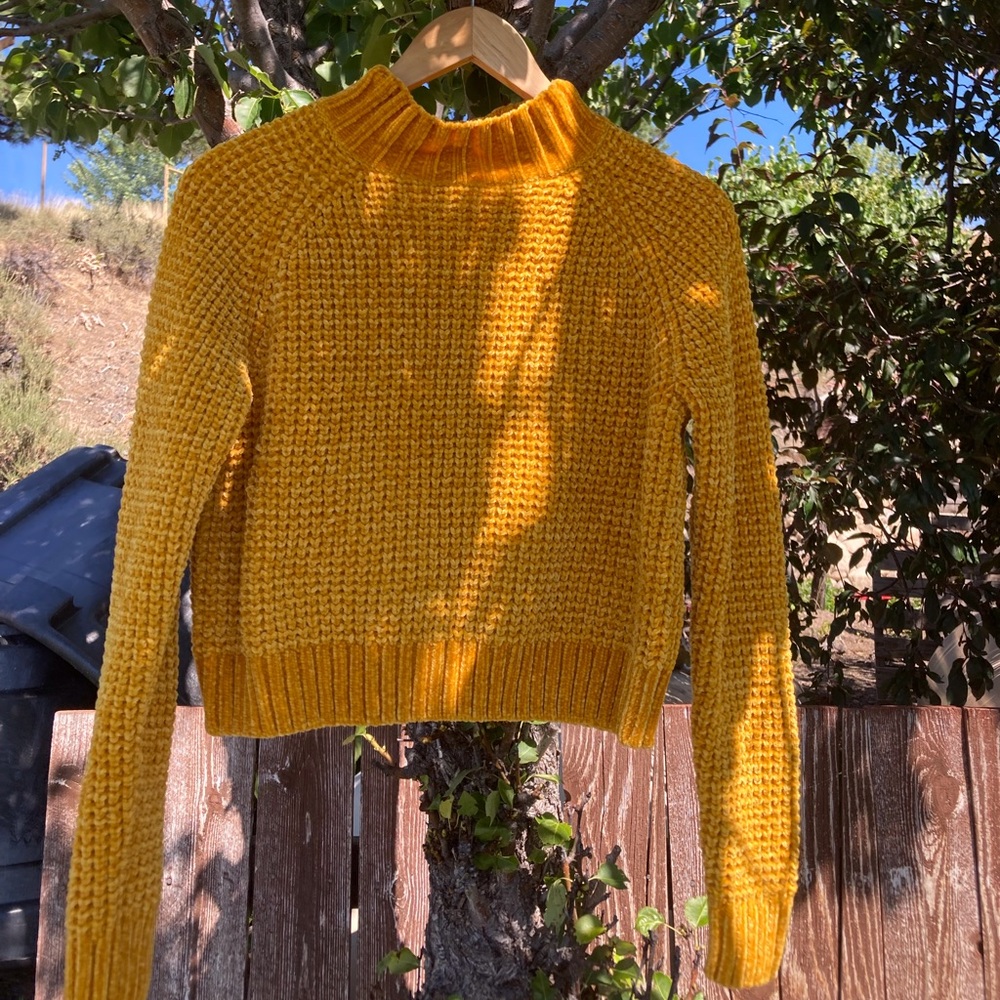 Velvety knit sweater
